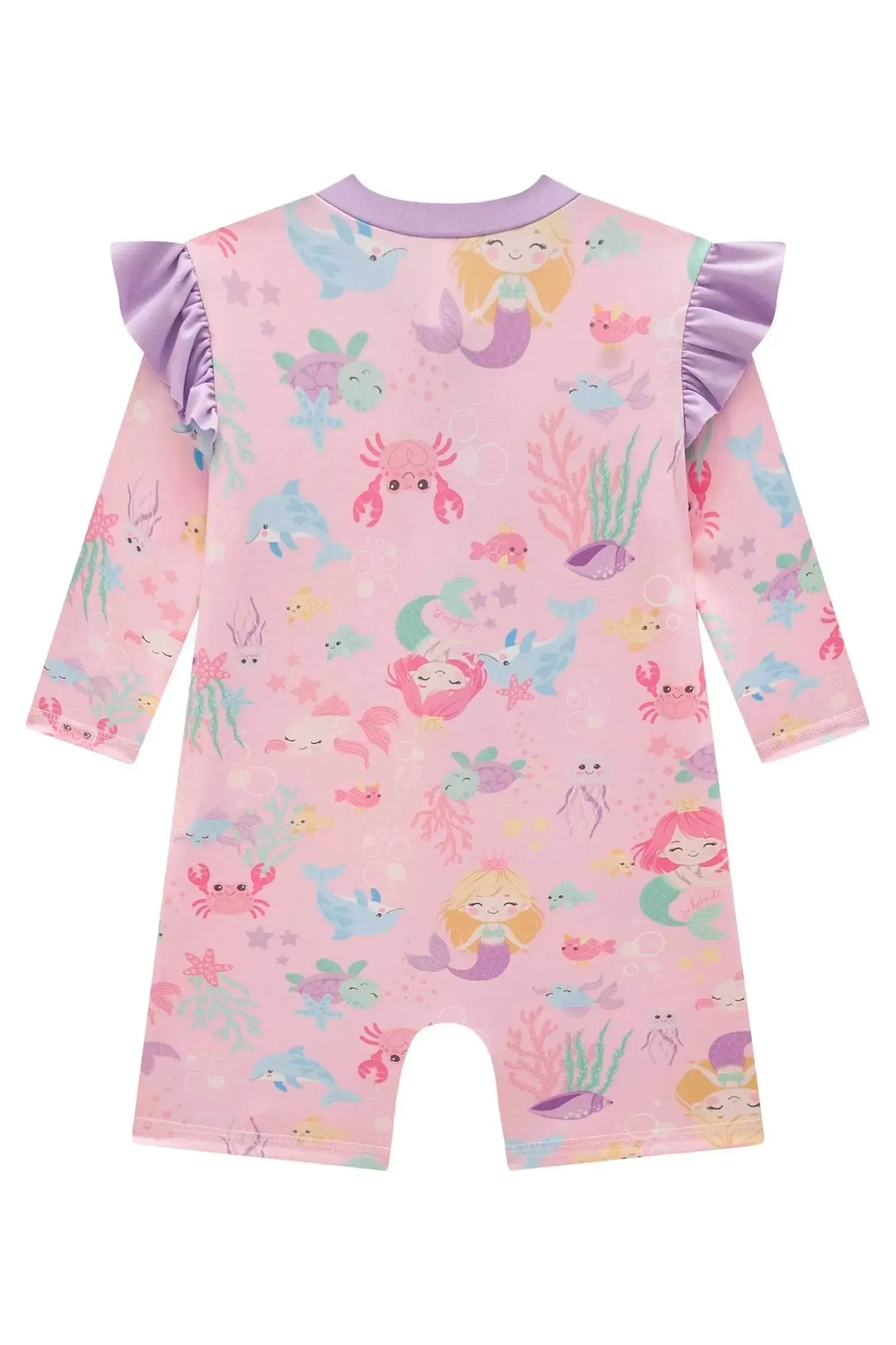 Macacão em Malha UV Dry com Proteção UV 50+ 95665 Infanti Bebê Menina