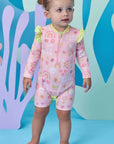 Macacão em Malha UV Dry com Proteção UV 50+ 99154 Infanti Bebê Menina