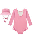 Maiô com Chapéu em Malha Uv Dry com Proteção Uv 50+ 84809 Infanti Bebê Menina