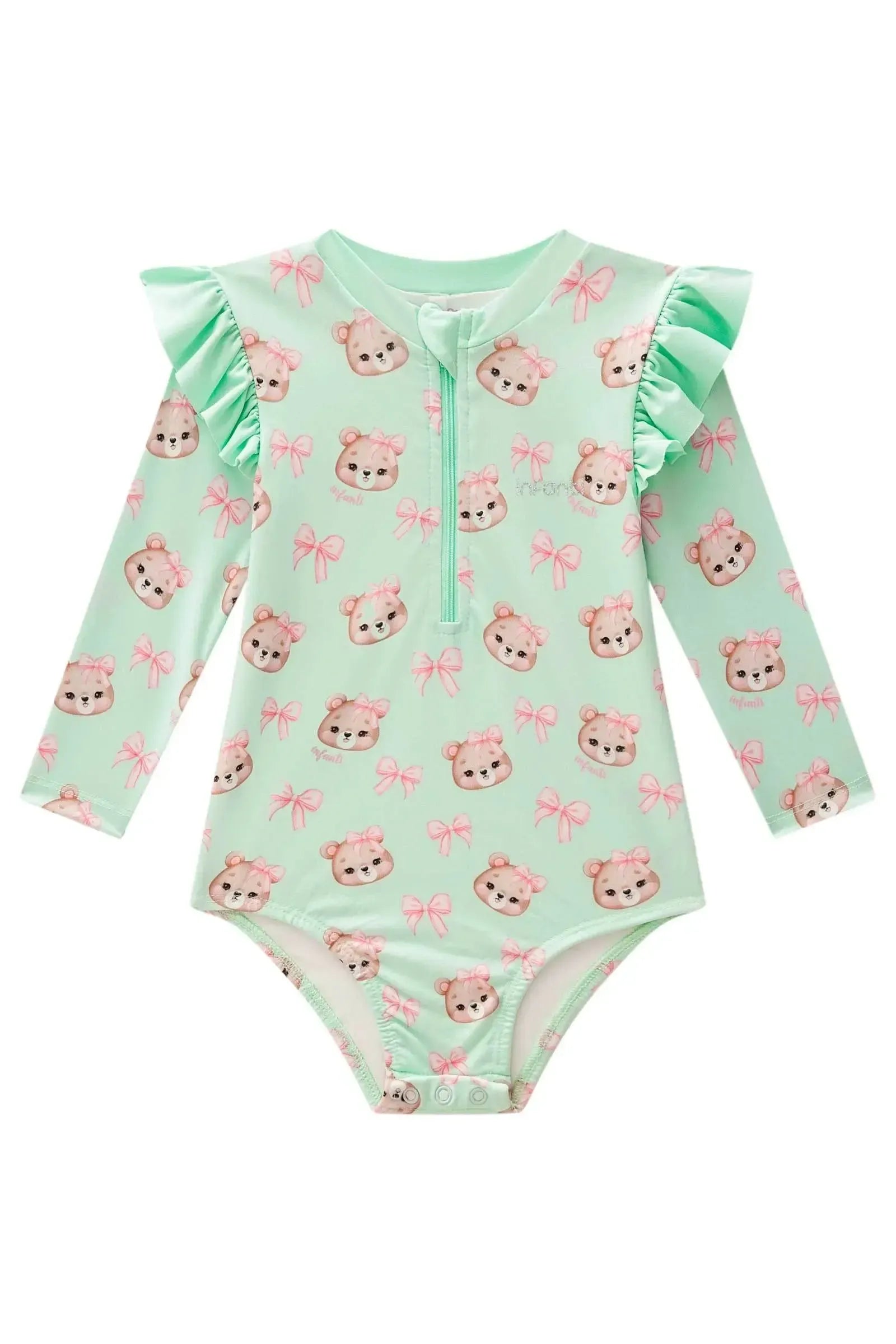 Maiô em Malha UV com Proteção UV 50+ 87827 Infanti Bebê Menina
