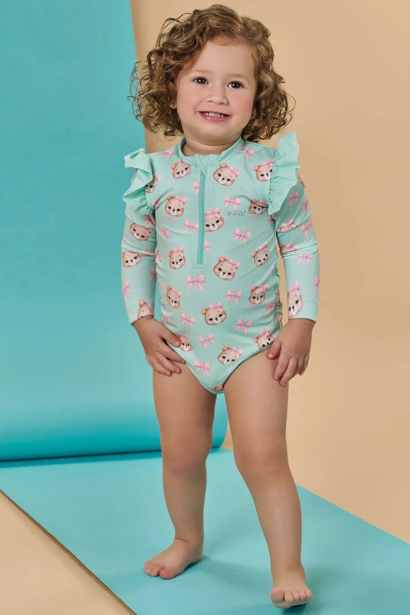Maiô em Malha UV com Proteção UV 50+ 87827 Infanti Bebê Menina