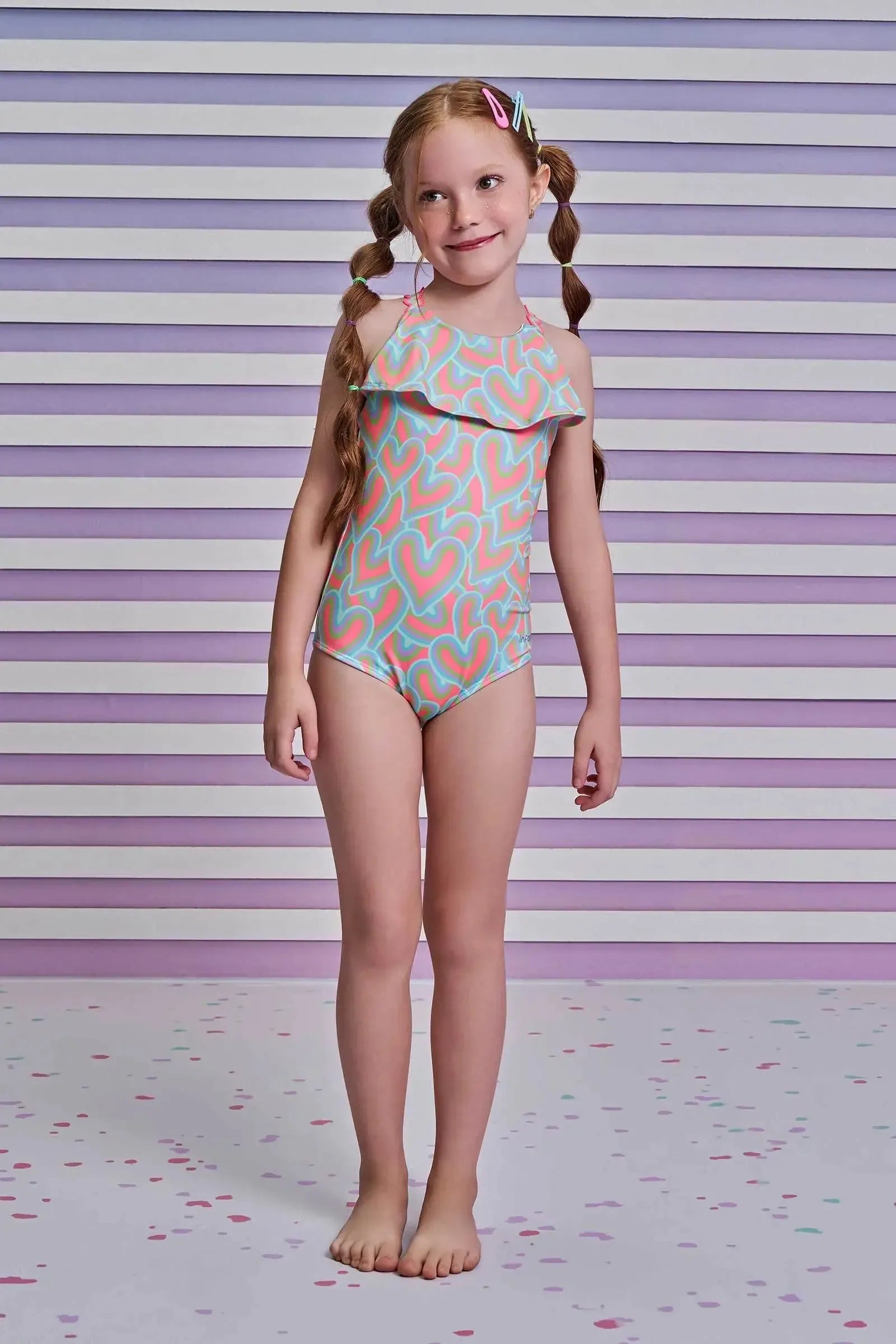Maiô em Malha UV com Proteção UV 50+ 93174 Infanti Infantil Menina