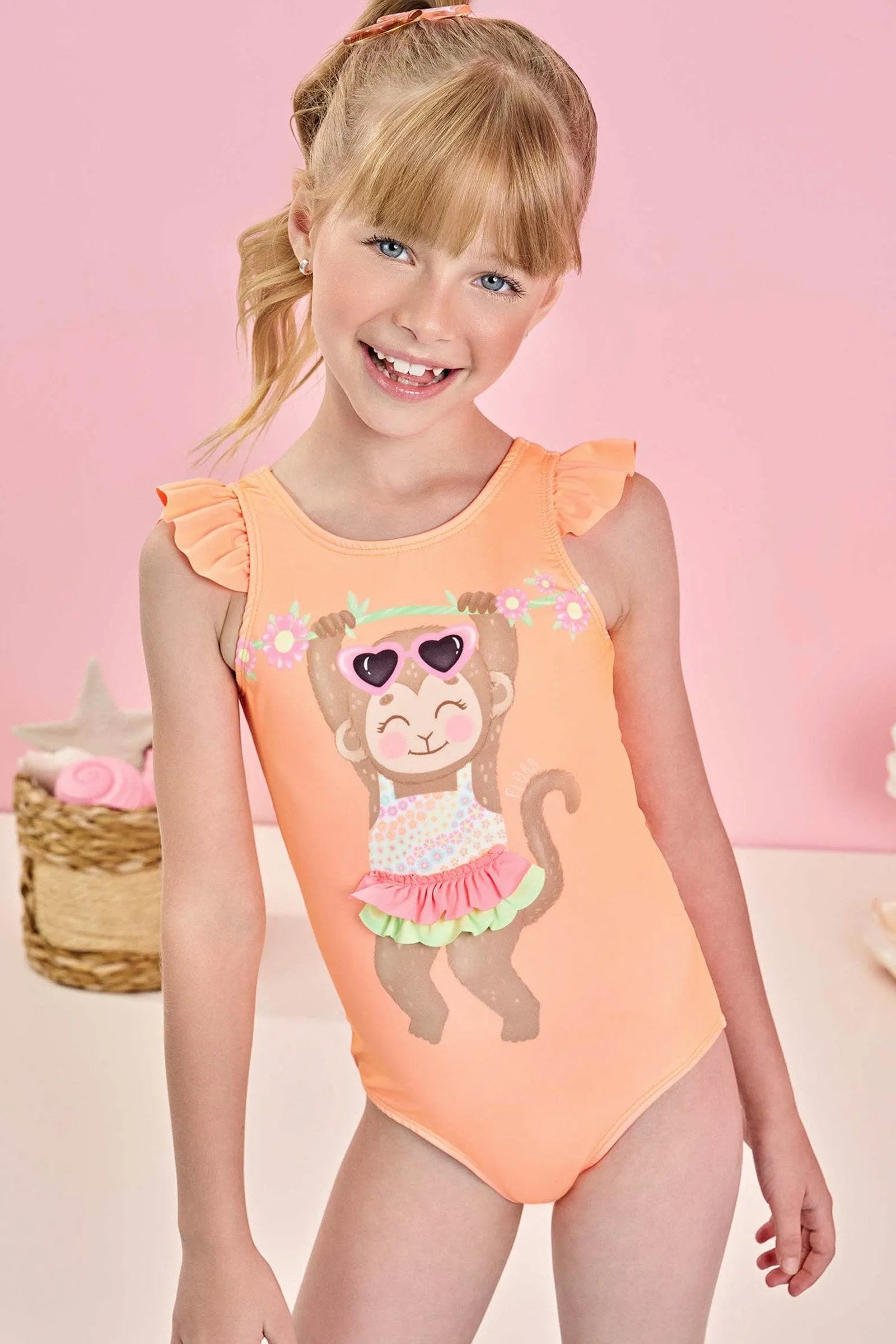 Maiô em Malha Uv Dry com Proteção Uv 50+ 84488 Infanti Infantil Menina
