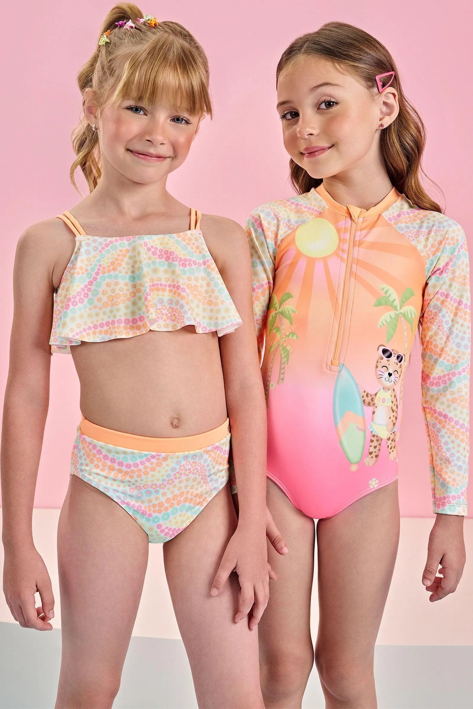 Maiô em Malha Uv Dry com Proteção Uv 50+ 84507 Infanti Infantil Menina