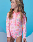 Maiô em Malha UV Dry com Proteção UV 50+ 93163 Infanti Infantil Menina