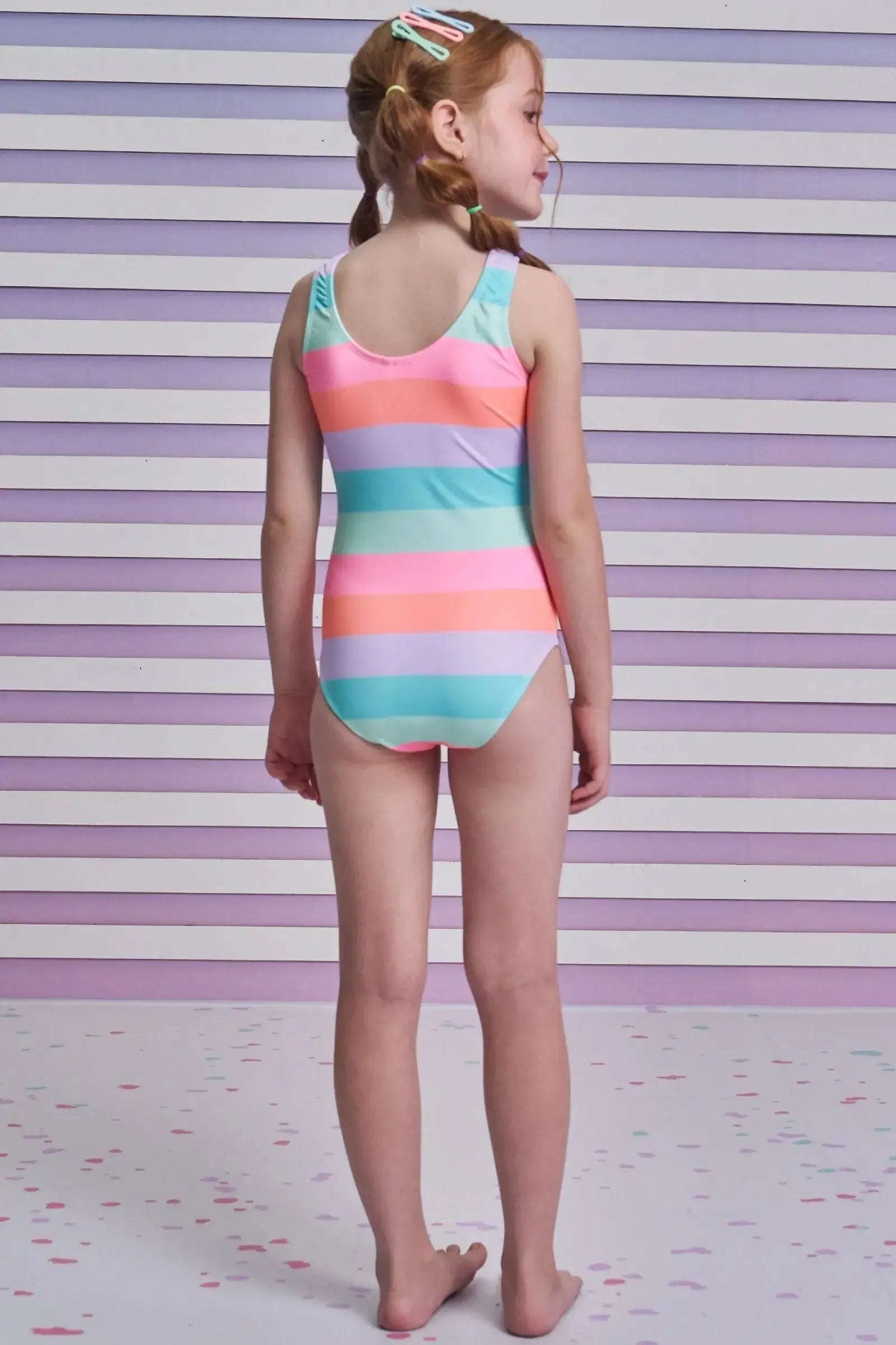Maiô em Malha UV Dry com Proteção UV 50+ 93173 Infanti Infantil Menina