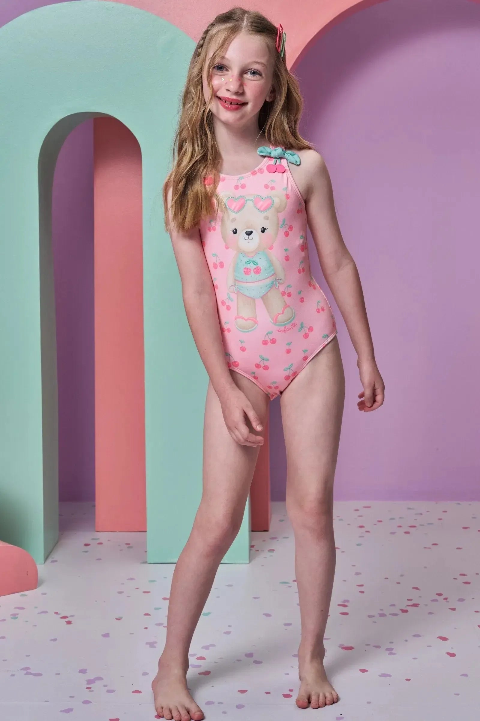 Maiô em Malha UV Dry com Proteção UV 50+ 95676 Infanti Infantil Menina