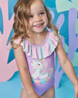 Maiô em Malha UV Dry com Proteção UV 50+ 98413 Infanti Infantil Menina
