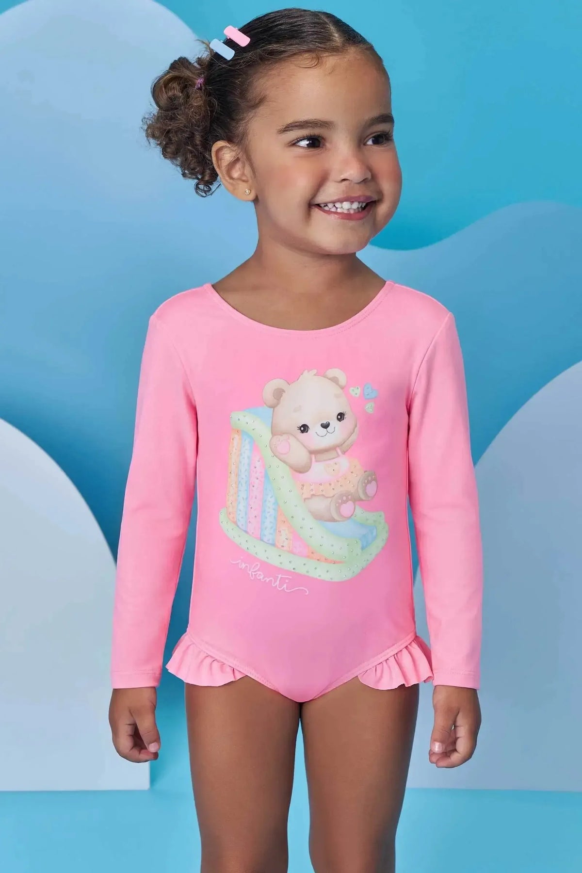 Maiô em Malha UV Dry com Proteção UV 50+ 99157 Infanti Infantil Menina