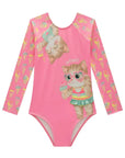 Maiô em Malha UV Dry com Proteção UV 50+ 99178 Infanti Infantil Menina