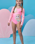 Maiô em Malha UV Dry com Proteção UV 50+ 99178 Infanti Infantil Menina