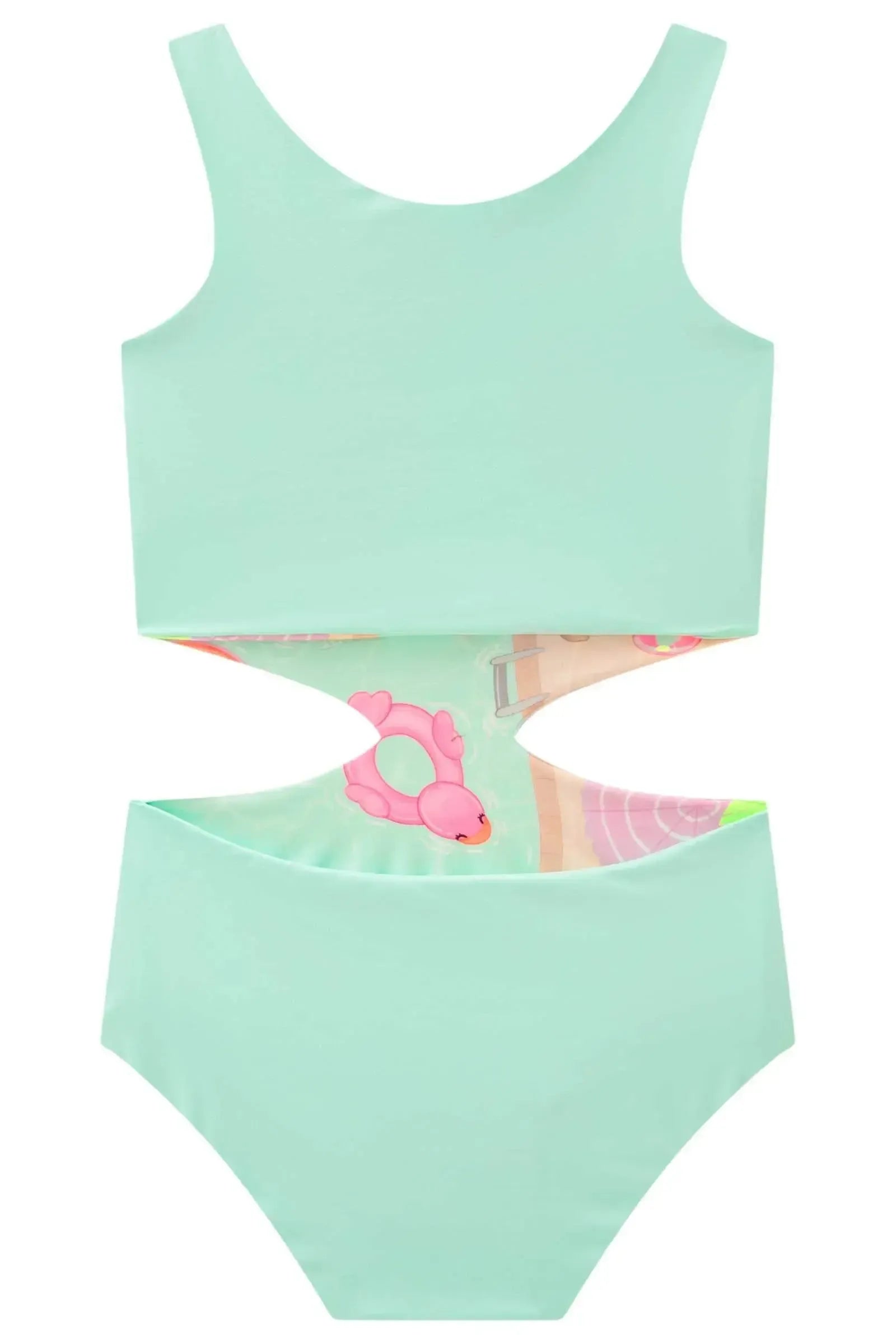 Maiô Reversível em Malha UV Dry com Proteção UV 50+ 87785 Infanti Infantil Menina