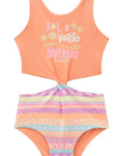 Maiô Reversível em Malha UV Dry com Proteção UV 50+ 95925 Infanti Infantil Menina