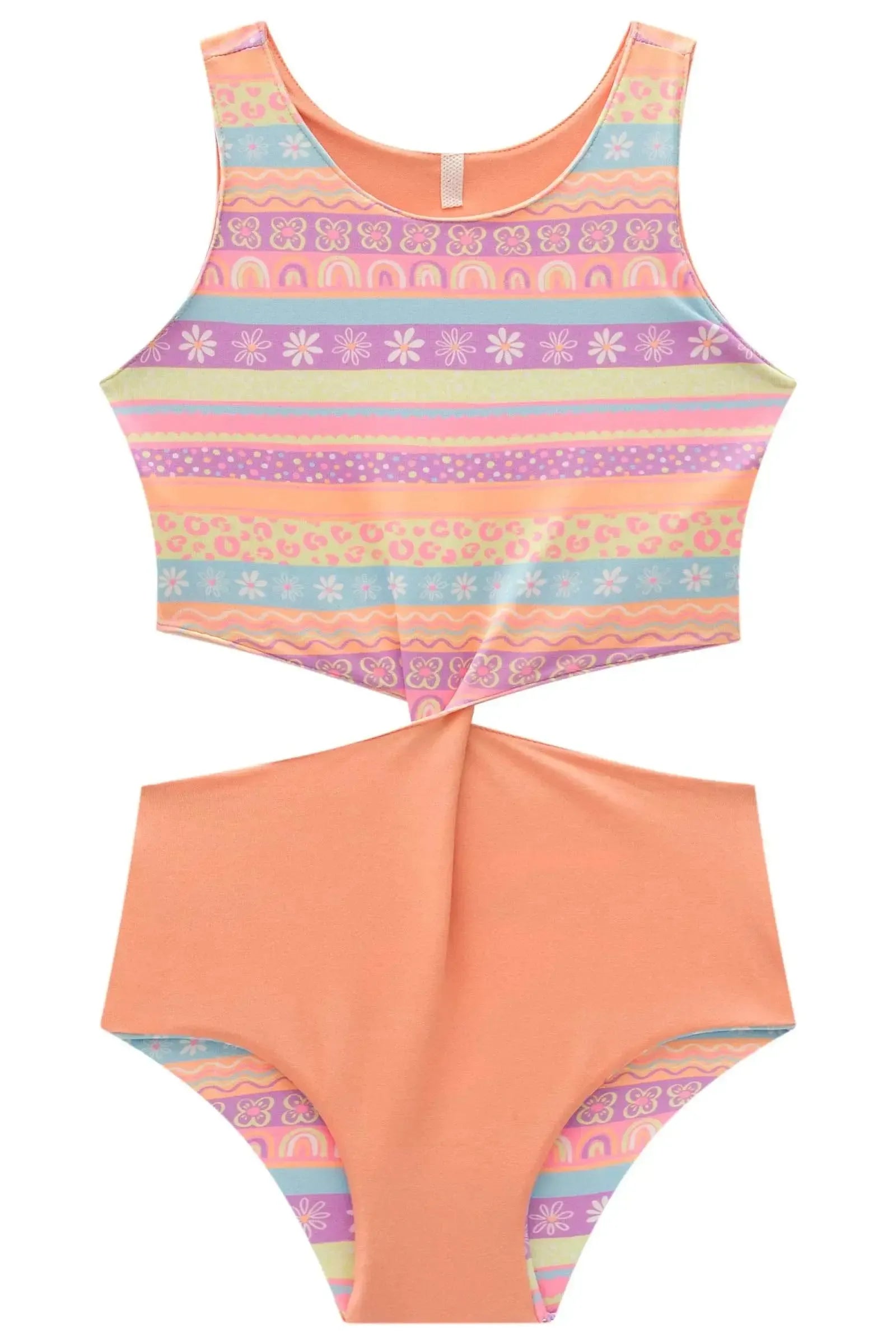 Maiô Reversível em Malha UV Dry com Proteção UV 50+ 95925 Infanti Infantil Menina