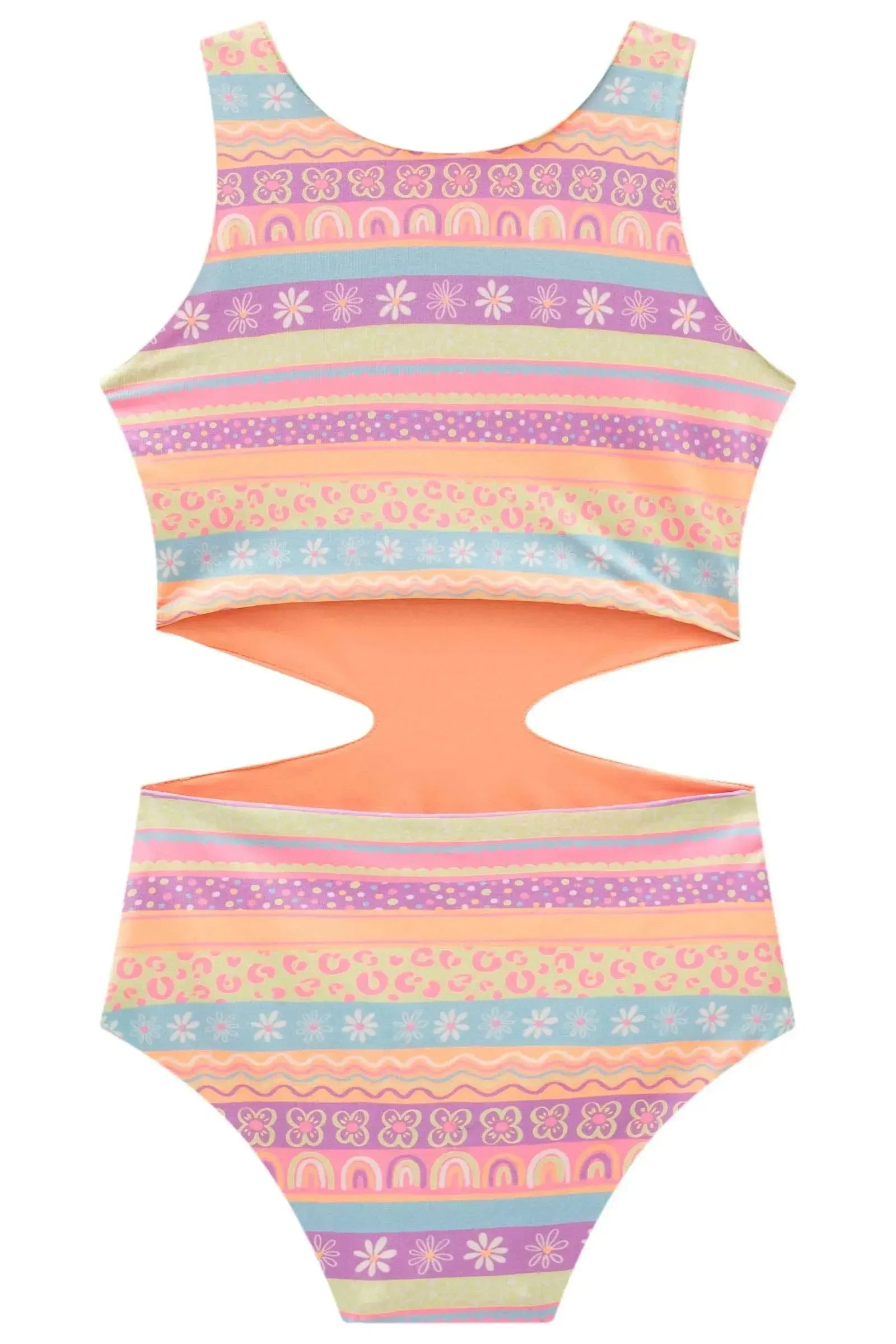Maiô Reversível em Malha UV Dry com Proteção UV 50+ 95925 Infanti Infantil Menina