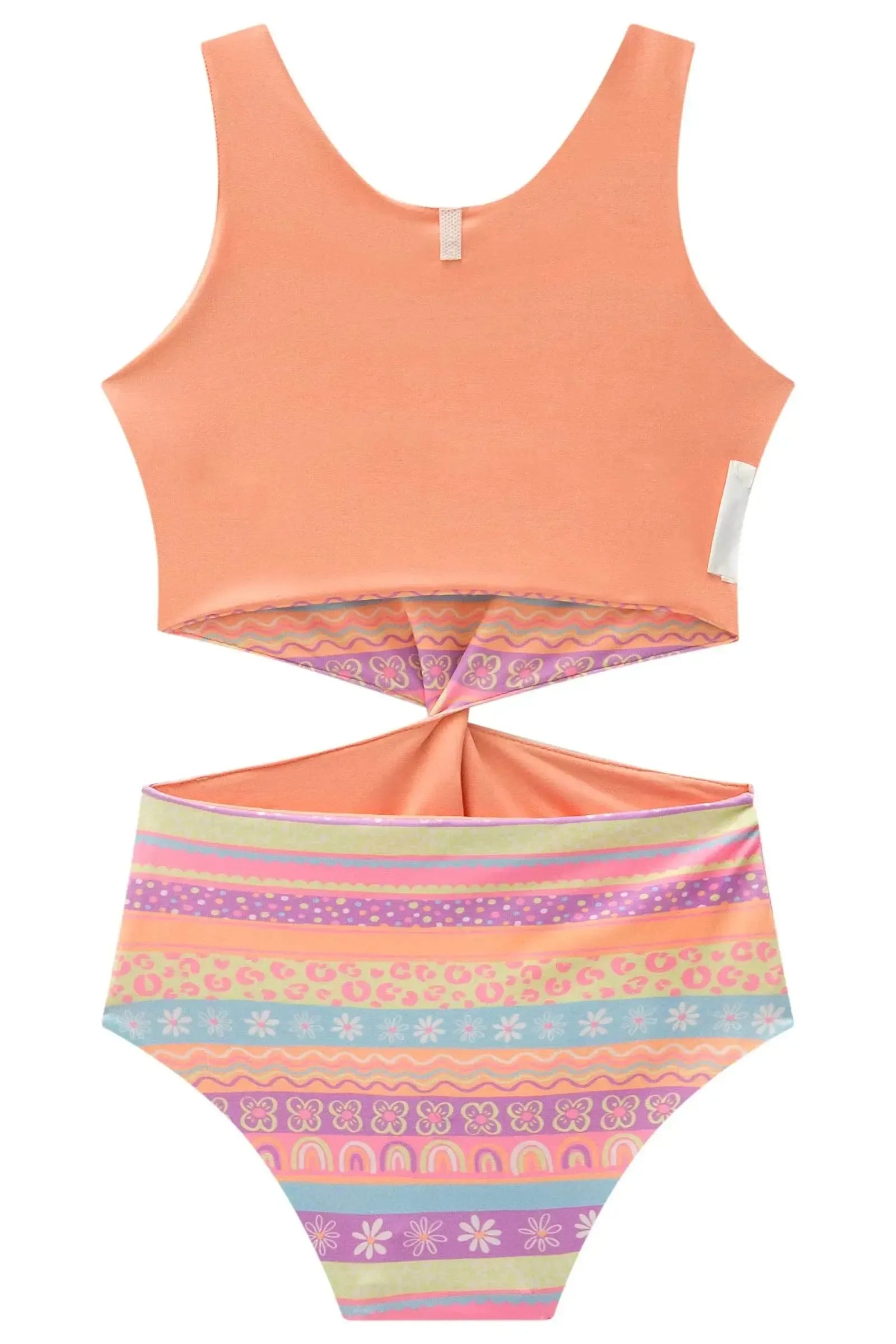 Maiô Reversível em Malha UV Dry com Proteção UV 50+ 95925 Infanti Infantil Menina