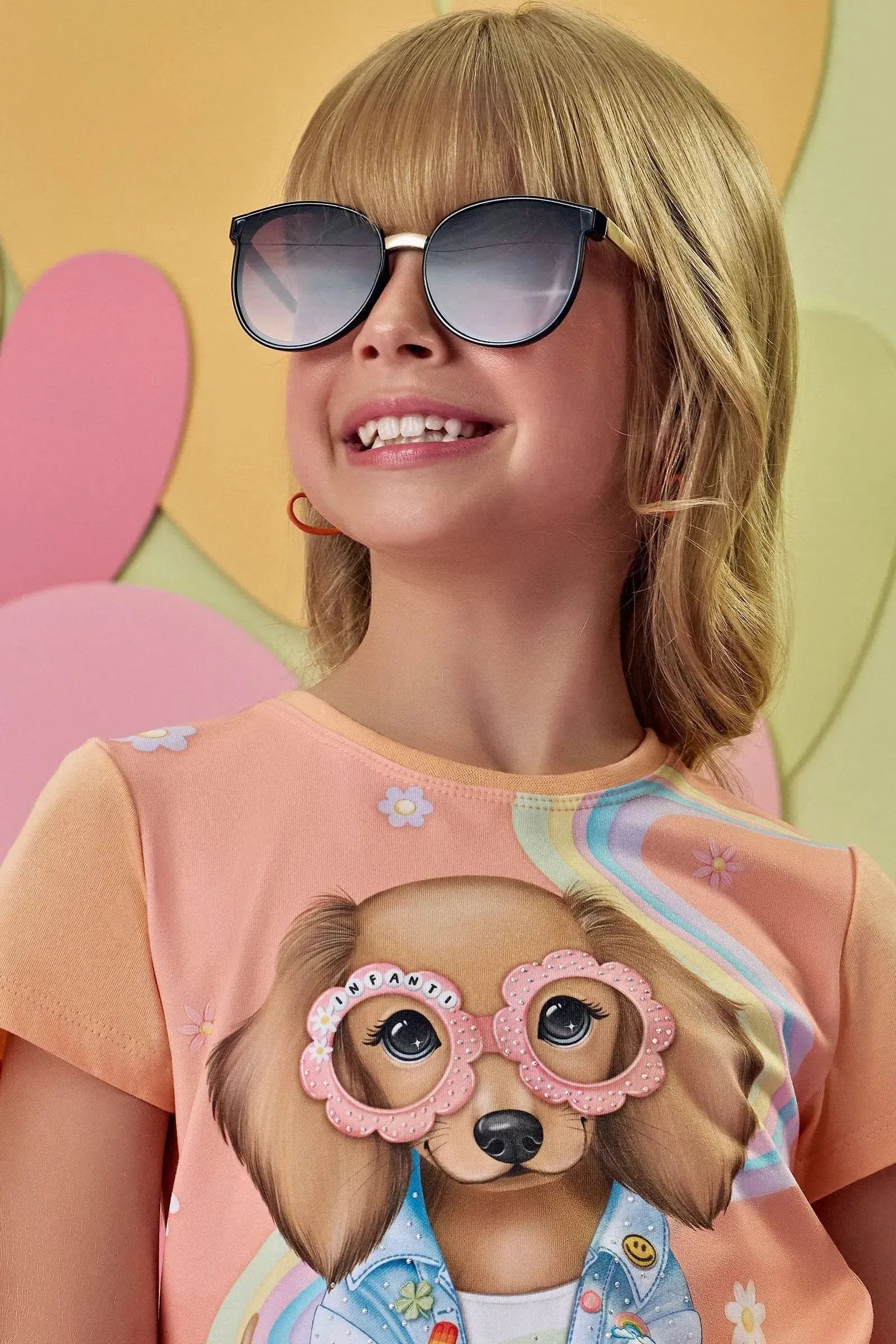 Óculos de Sol com Proteção UV (acompanha Caixinha e Estojo) 88504 Infanti Infantil Menina
