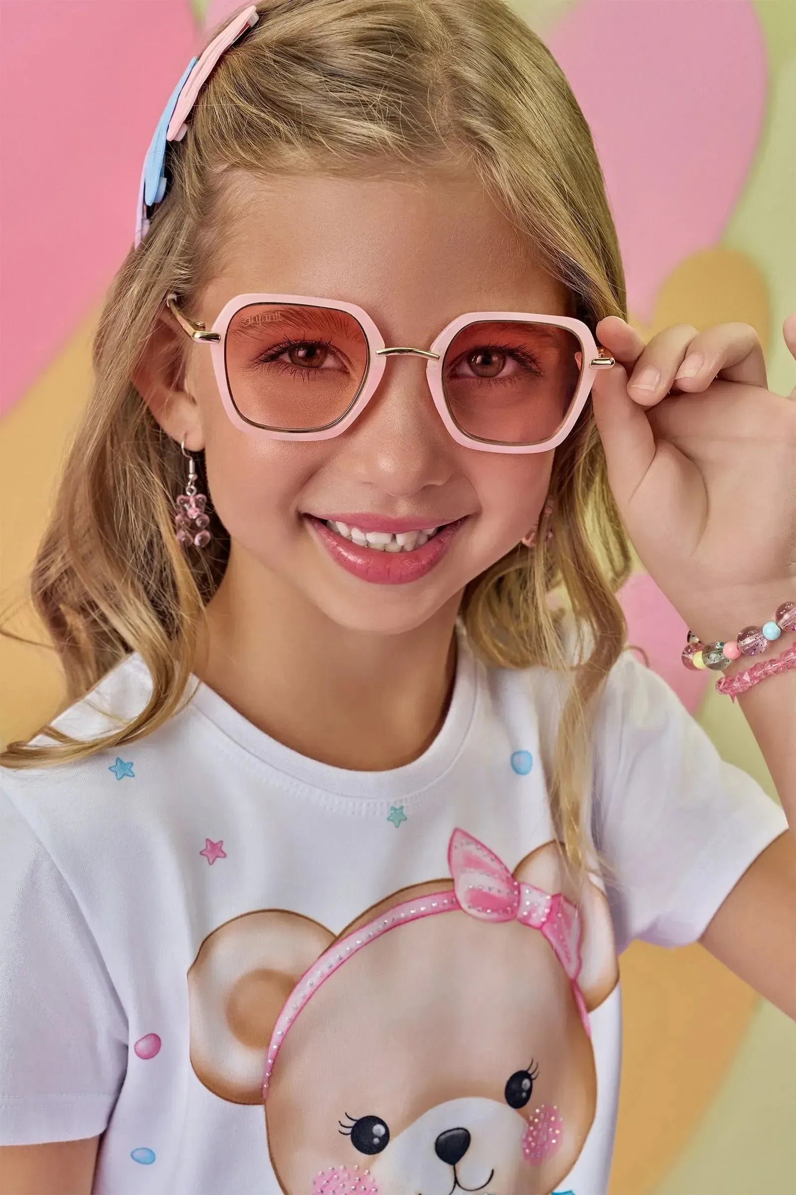Óculos de Sol com Proteção UV (acompanha Caixinha e Estojo) 88505 Infanti Infantil Menina