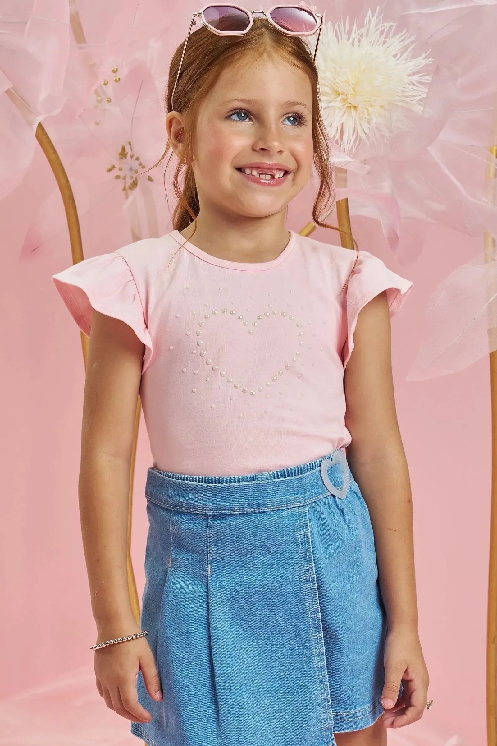 Óculos de Sol com Proteção UV. Acompanha Caixinha e Estojo Porta Óculos. 85785 Infanti Infantil Menina