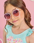 Óculos de Sol com Proteção UV. Acompanha Caixinha e Estojo Porta Óculos. 85785 Infanti Infantil Menina