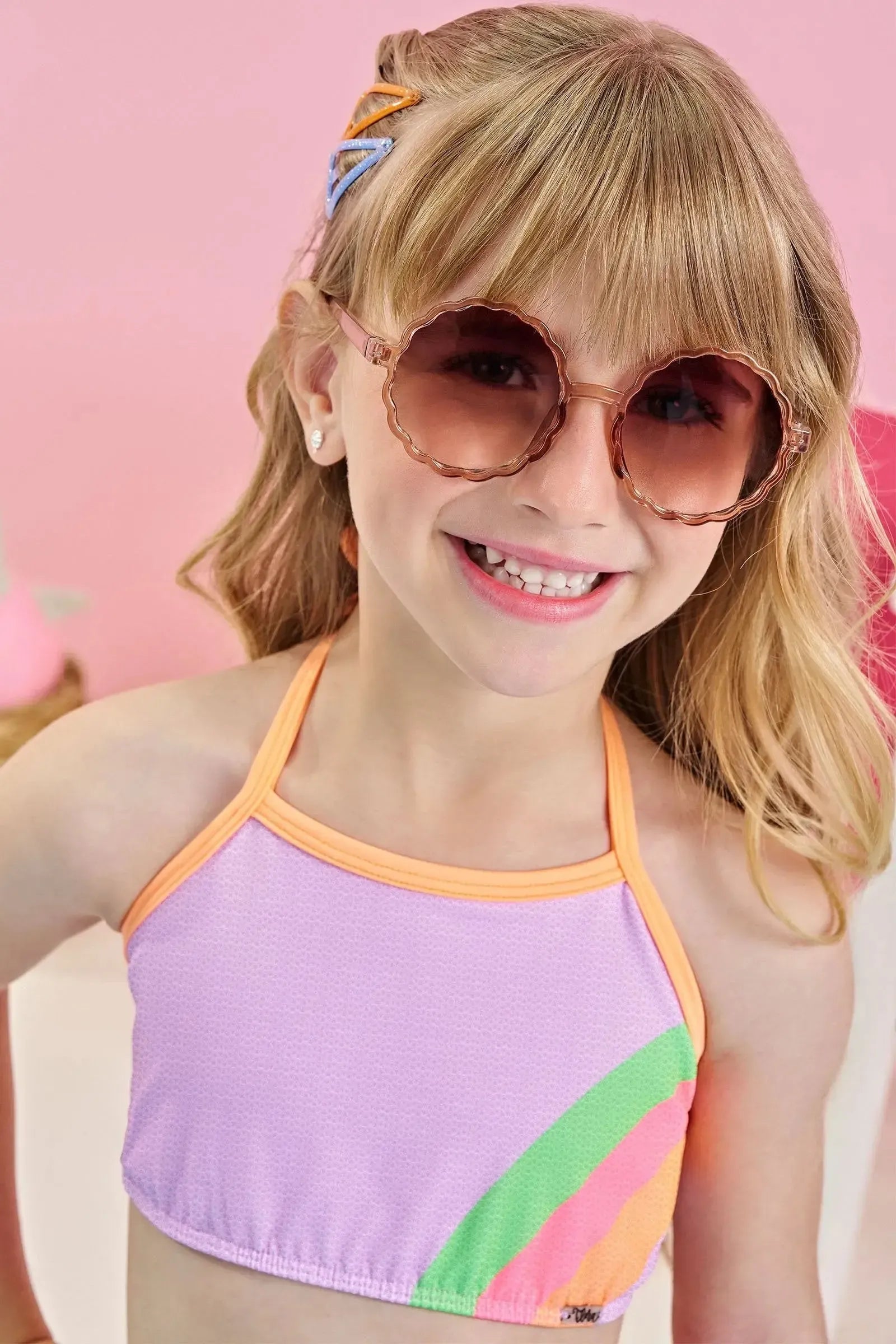 Óculos de Sol com Proteção UV. Acompanha Caixinha e Estojo Porta Óculos. 85786 Infanti Infantil Menina