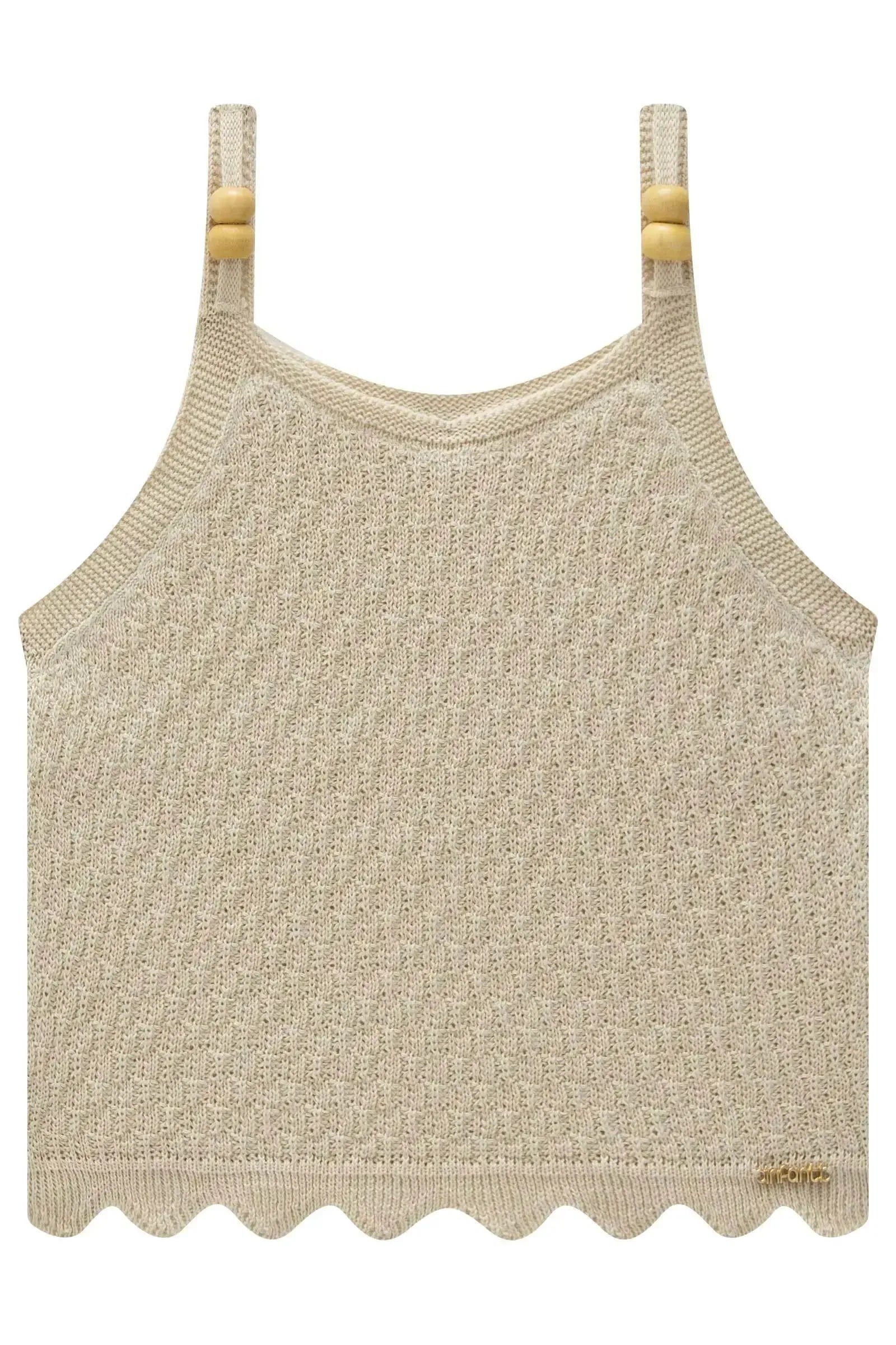 Regata em Tricot 100% Algodão 94789 Infanti Infantil Menina