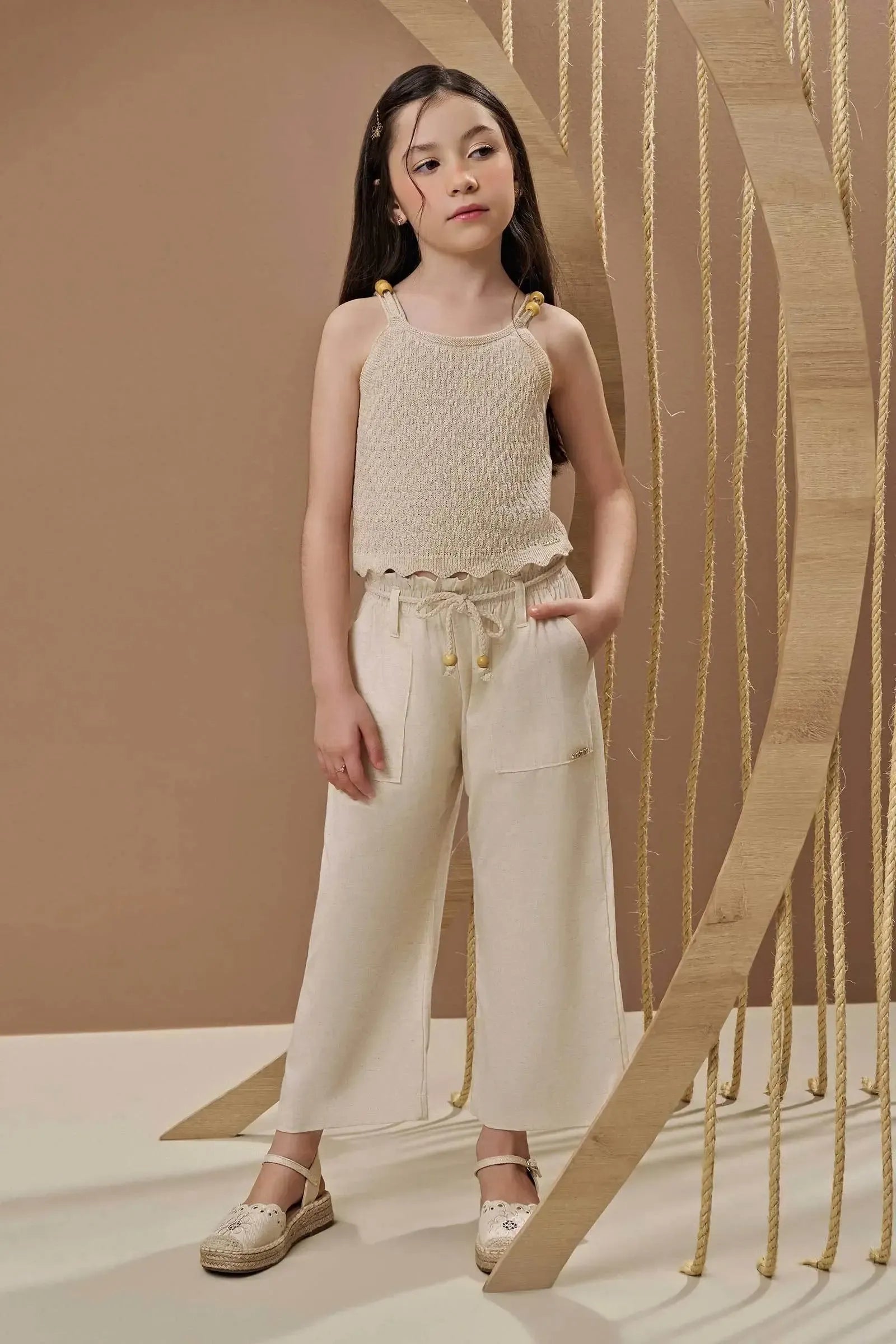 Regata em Tricot 100% Algodão 94789 Infanti Infantil Menina