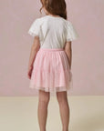 Saia em Tule com Elastano. Com Shorts Embutido 89221 Infanti Infantil Menina