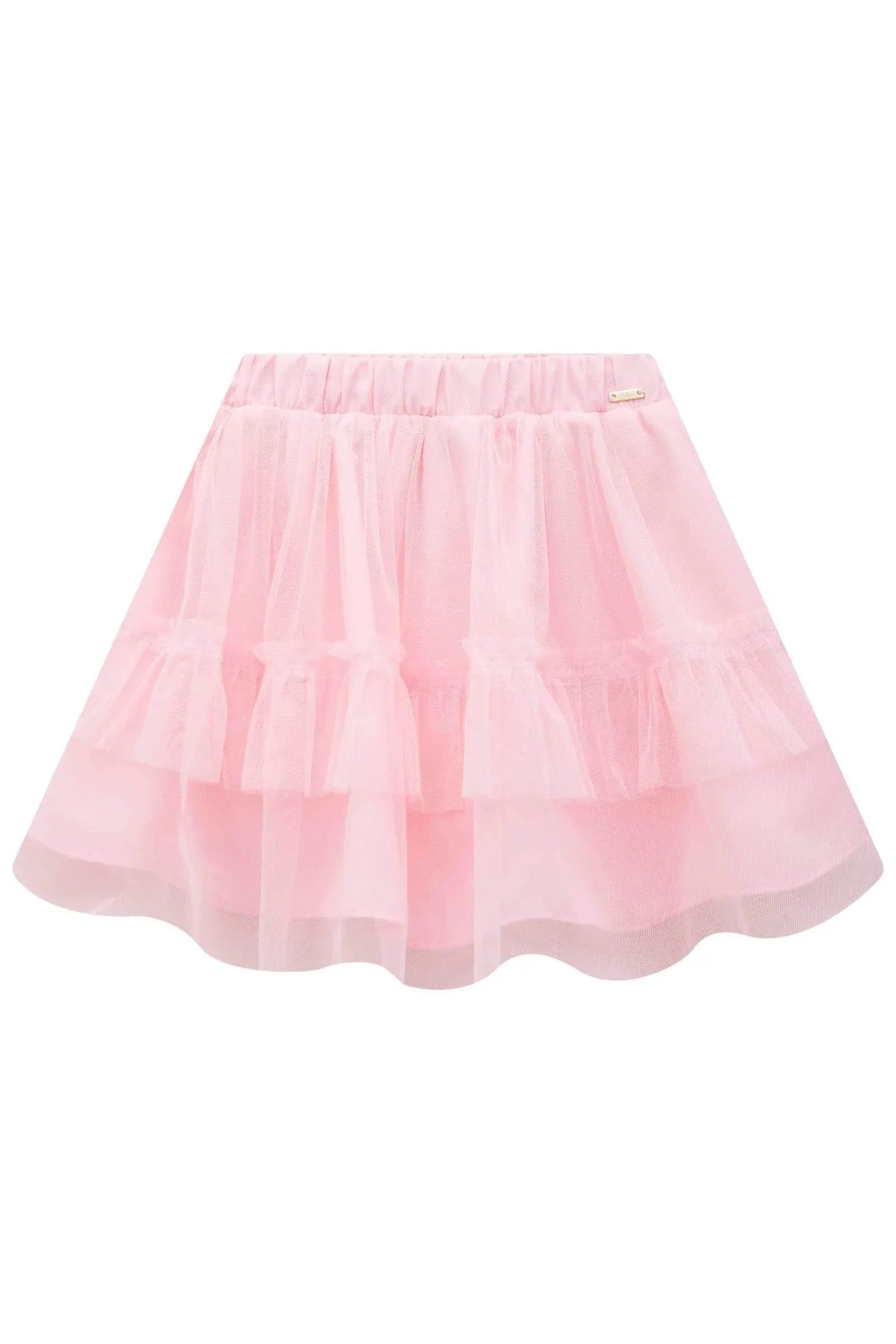 Saia em Tule. Com Shorts Embutido 83690 Infanti Infantil Menina