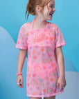 Saída de Praia em Tela Fashion 98398 Infanti Infantil Menina
