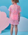 Saída de Praia em Tela Fashion 98398 Infanti Infantil Menina