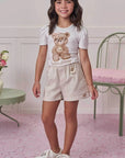 Short em Sarja com Elastano 98762 Infanti Infantil Menina