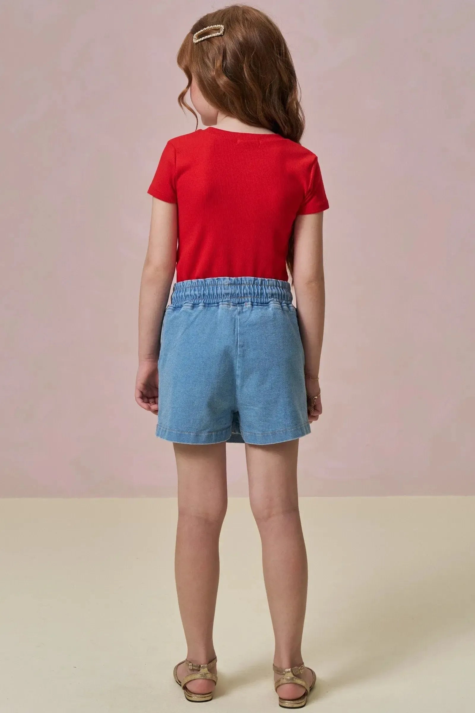 Short Saia em Jeans com Elastano 94639 Infanti Infantil Menina