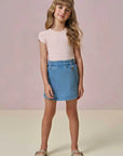 Short Saia em Jeans com Elastano 94639 Infanti Infantil Menina