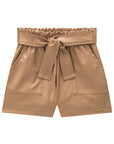 Shorts em Couro Sintético 90332 Infanti Infantil Menina