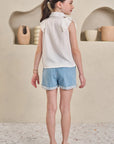 Shorts em Jeans com Elastano 84606 Infanti Infantil Menina