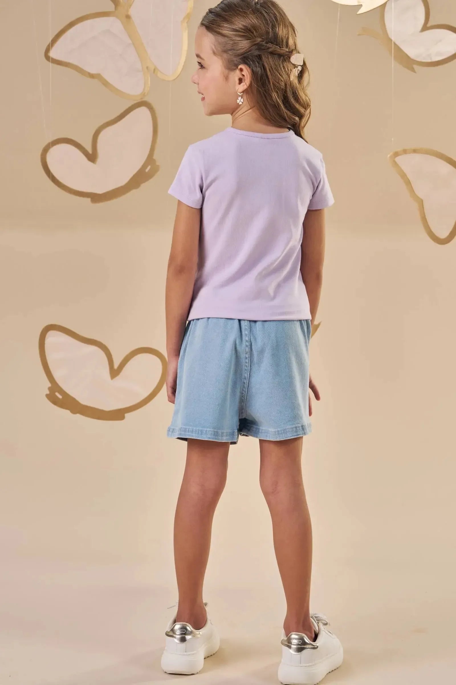Shorts em Jeans com Elastano 88117 Infanti Infantil Menina