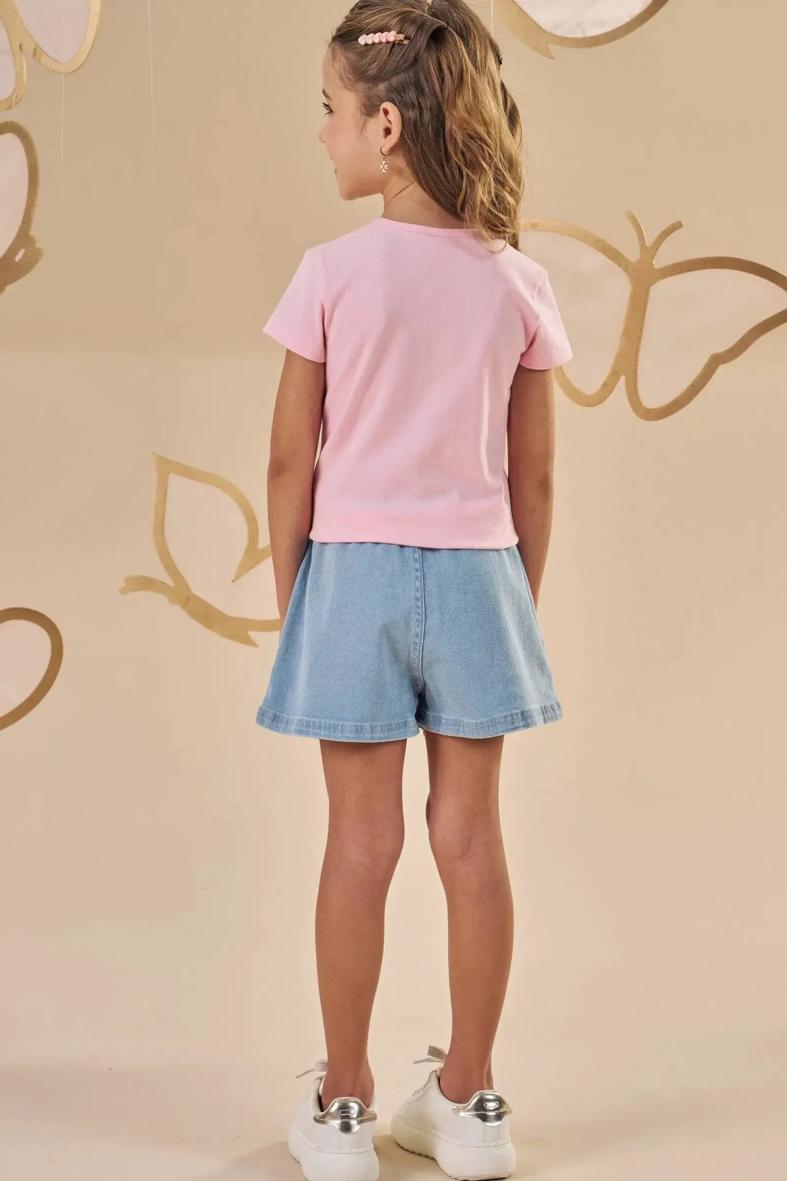 Shorts em Jeans com Elastano 88117 Infanti Infantil Menina