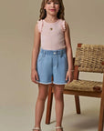 Shorts em Jeans com Elastano 95408 Infanti Infantil Menina