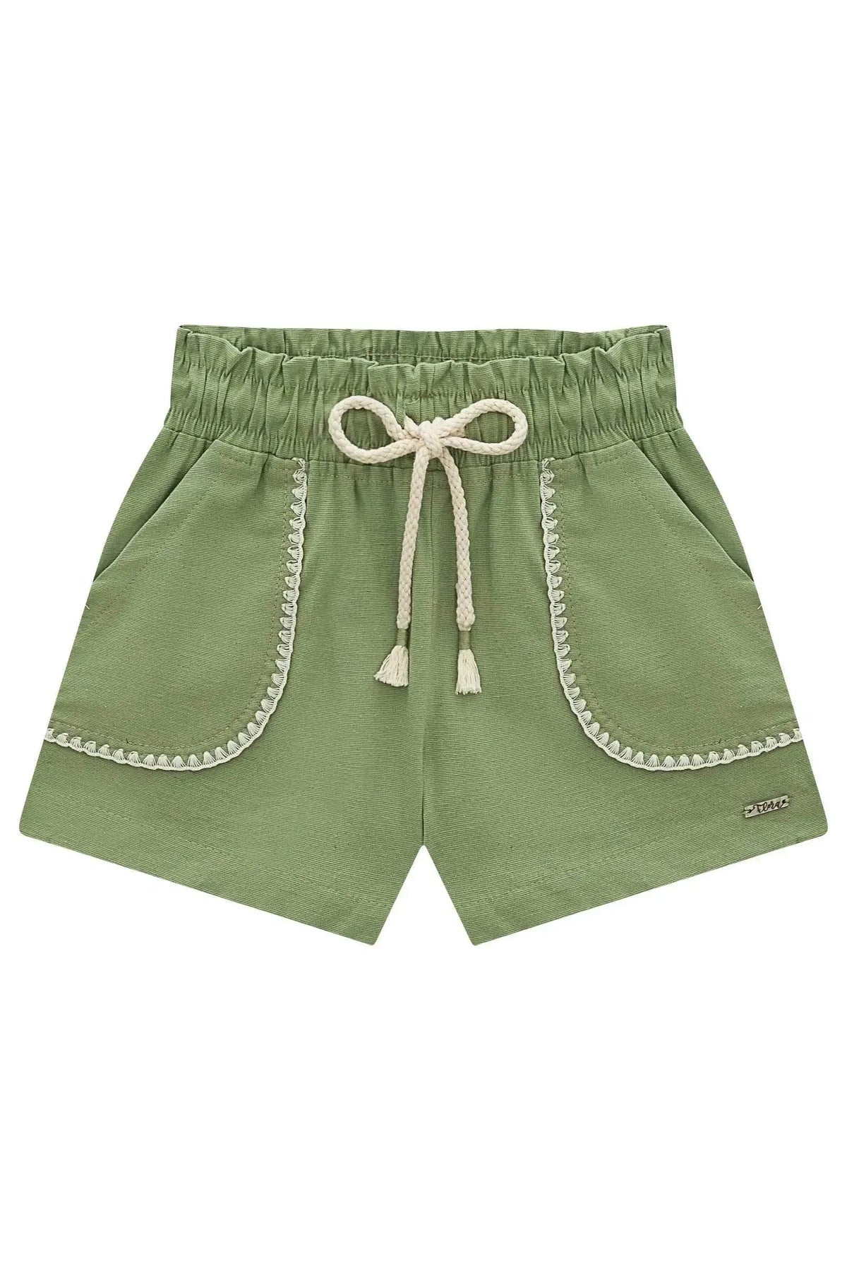 Shorts em Linho com Elastano 98123 Infanti Infantil Menina