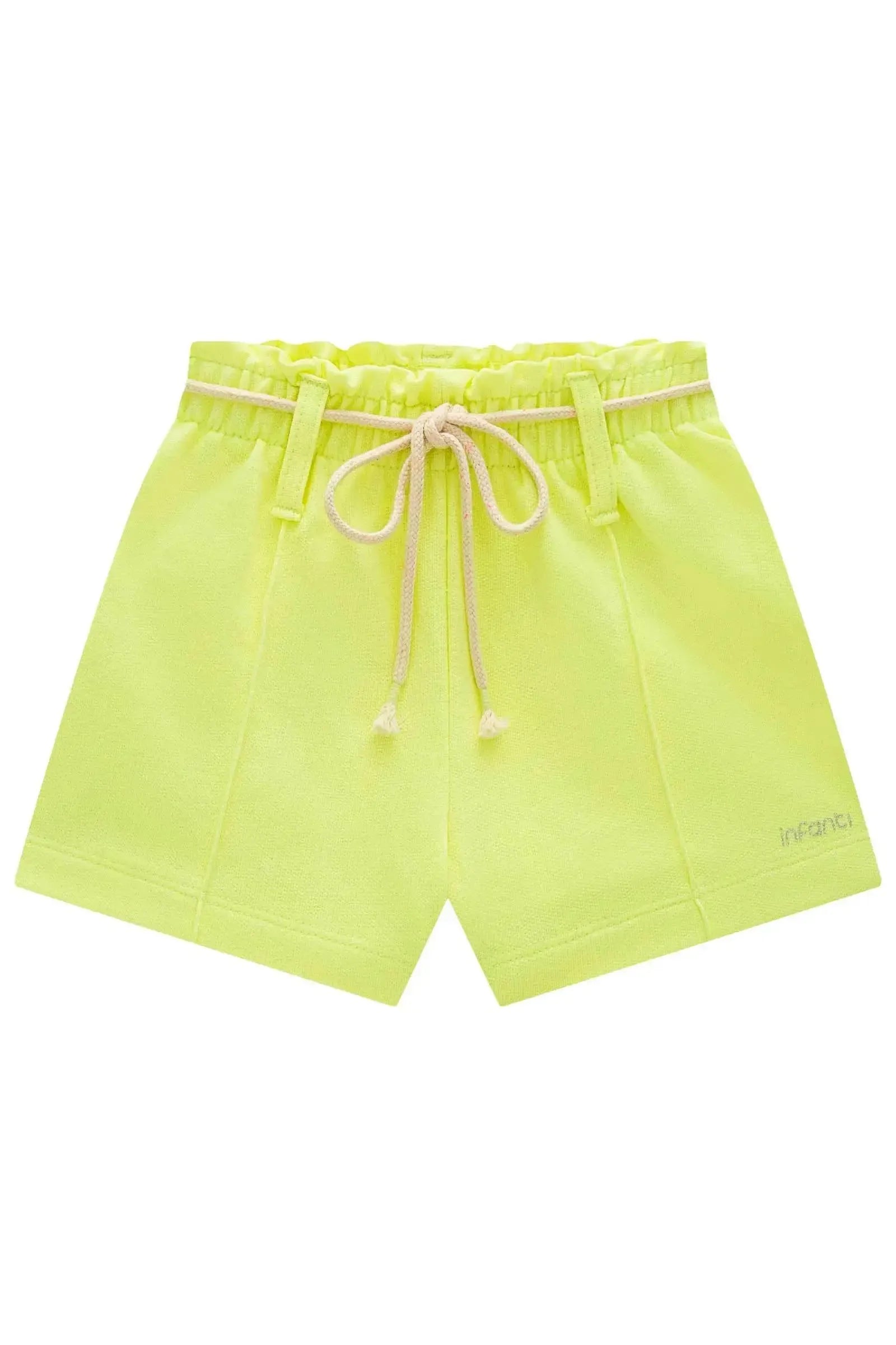 Shorts em Moletom sem Pelúcia 86587 Infanti Infantil Menina