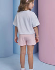 Shorts em Moletom sem Pelúcia 94374 Infanti Infantil Menina