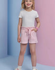 Shorts em Moletom sem Pelúcia 94374 Infanti Infantil Menina