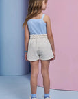 Shorts em Moletom sem Pelúcia 94374 Infanti Infantil Menina