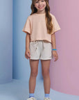 Shorts em Moletom sem Pelúcia 94374 Infanti Infantil Menina