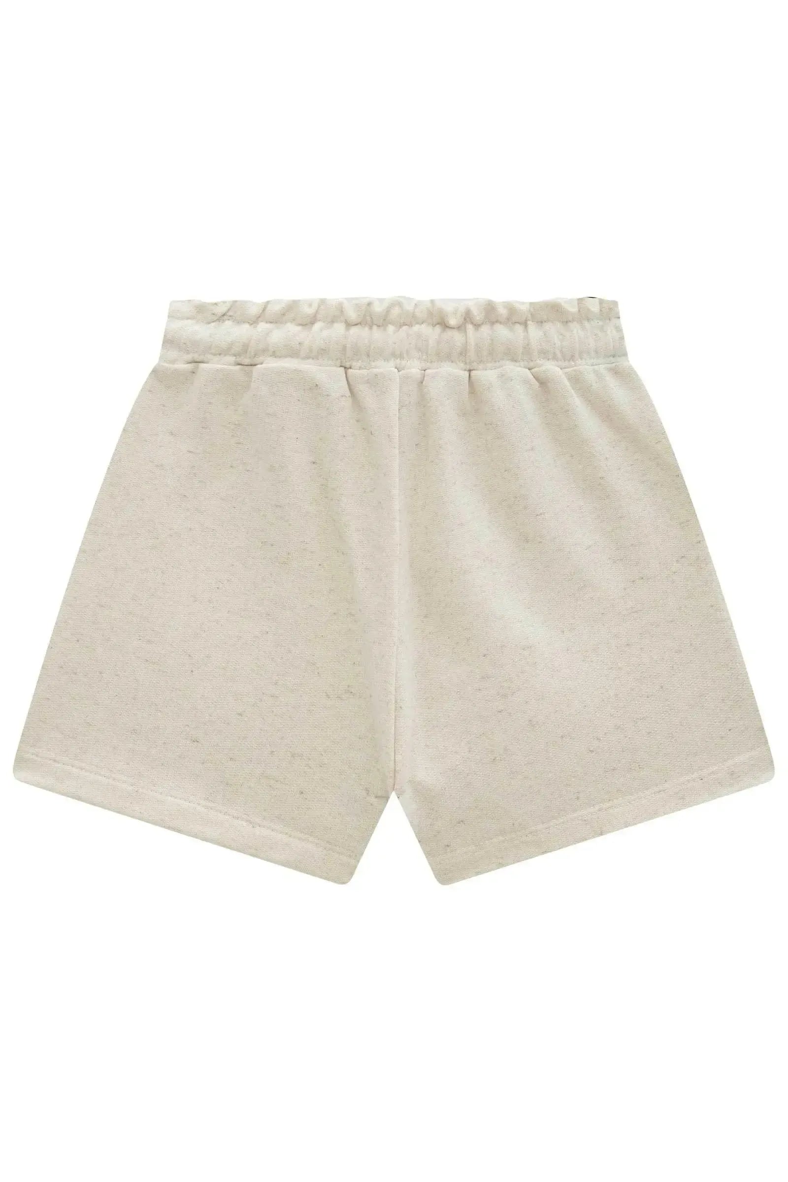 Shorts em Moletom sem Pelúcia 96420 Infanti Infantil Menina