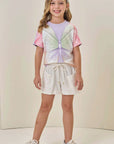 Shorts em Molevisco 83688 Infanti Infantil Menina