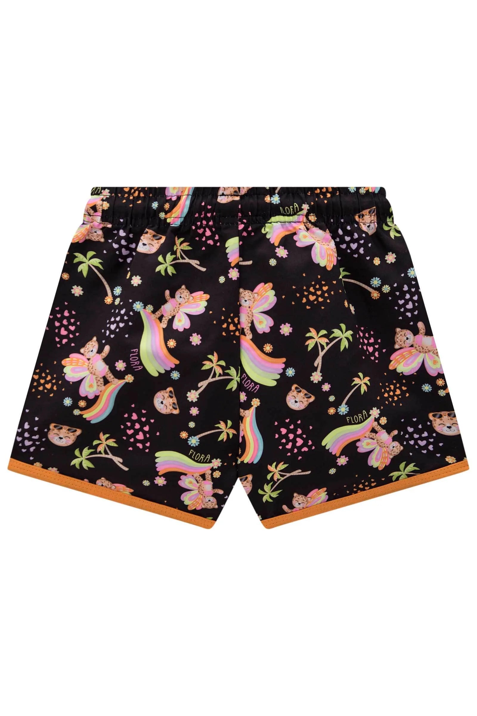 Shorts em Nylon Bora 82936 Infanti Infantil Menina