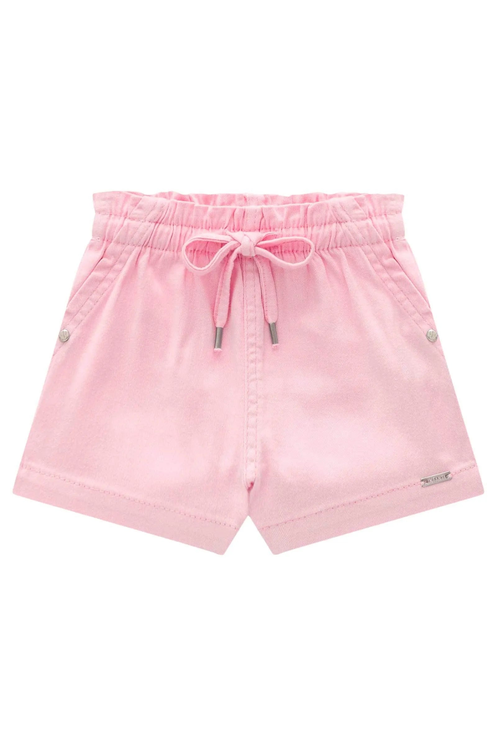 Shorts em Sarja com Elastano 83813 Infanti Bebê Menina
