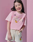 Shorts em Sarja com Elastano 94636 Infanti Infantil Menina